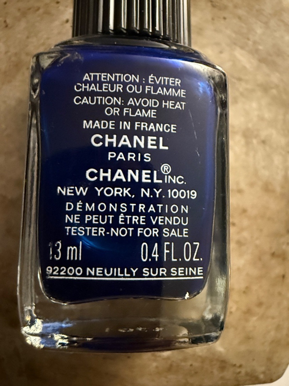 Authentic CHANEL Le Vernis Longwear Nail Polish 763 Rhythm - Deep Navy Blue - Picture 2 of 4